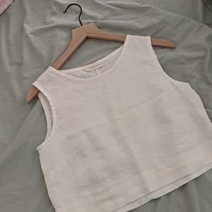 Elizabeth Suzann Midweight Linen Petra Crop Top